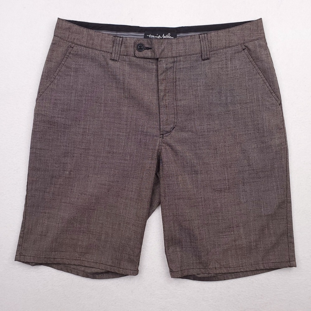 Travis Mathew Shorts Mens 36 Brown Performance Golf Chino Lightweight Stretch 10